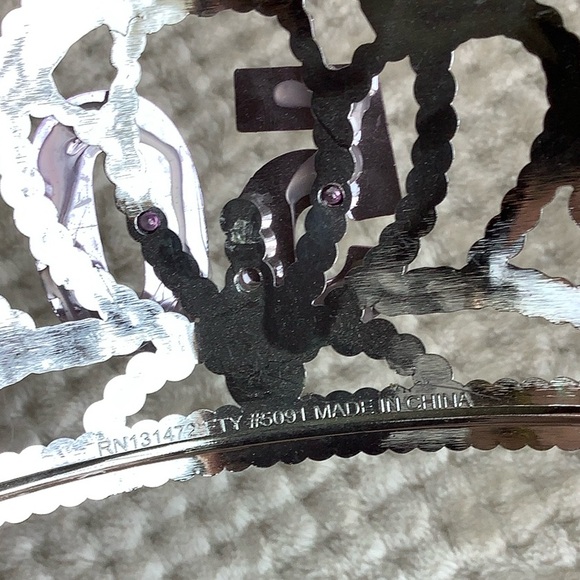 Silver 50th Birthday Tiara with Purple Accents - Picture 4 of 7